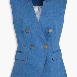 Veronica Beard Amika Blue Double-Breasted Vest- nwt 12